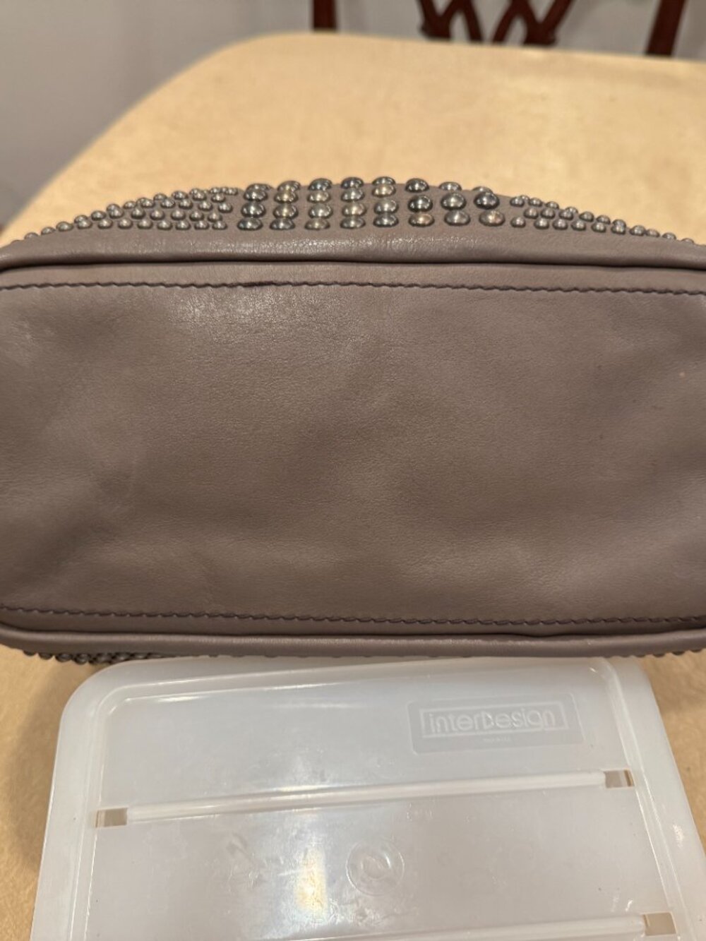 Bally Limited Release Macy Studded Leather Tote Grey Luxury - Picture 14 of 16